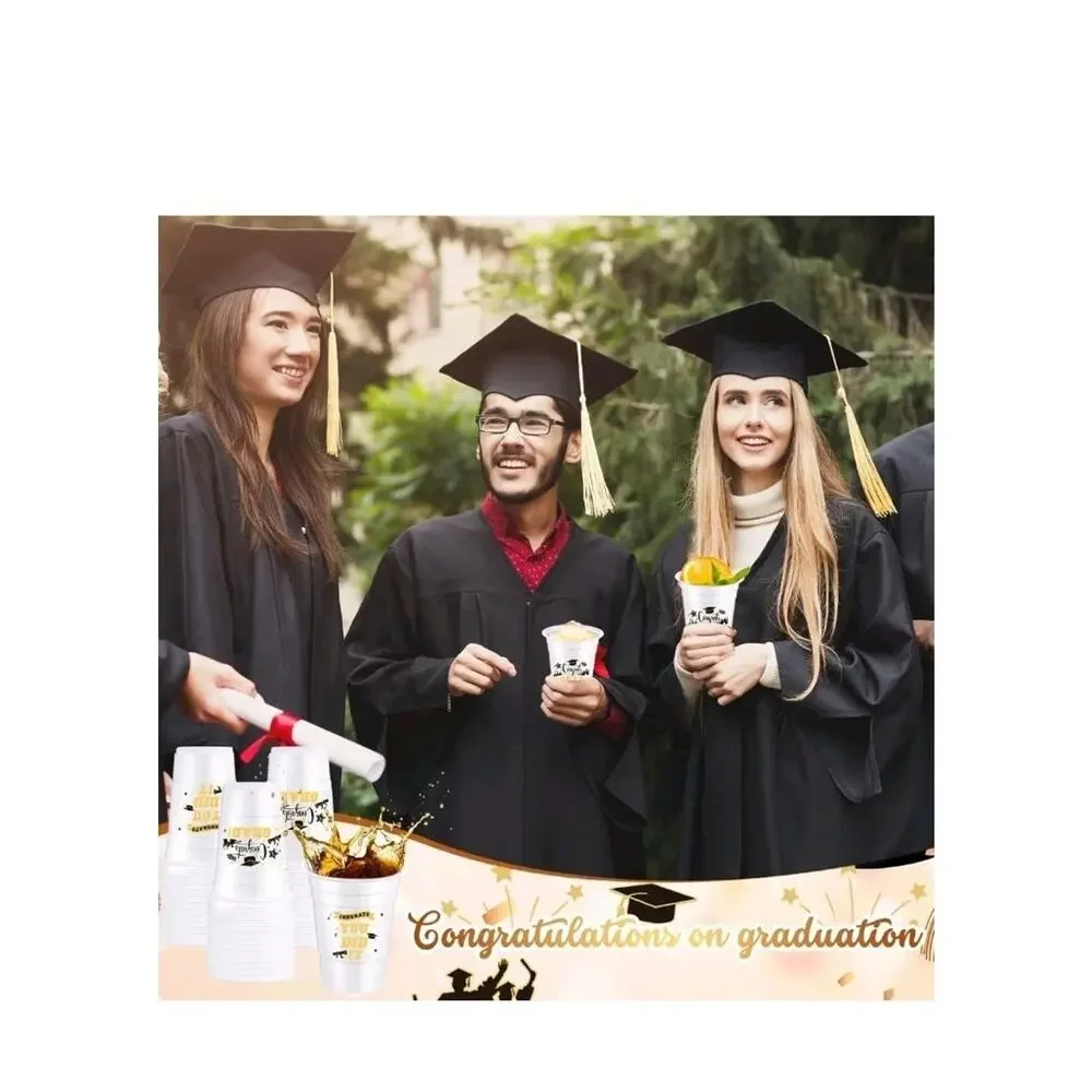 36 Pcs 2025 Graduation Plastic Cups 16 oz Congrats Grad Stadium Cups Bulk...